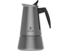 Cafetera tradicional - Cecotec Piccolina 200, 100 ml, 2 tazas, Acero Inox,