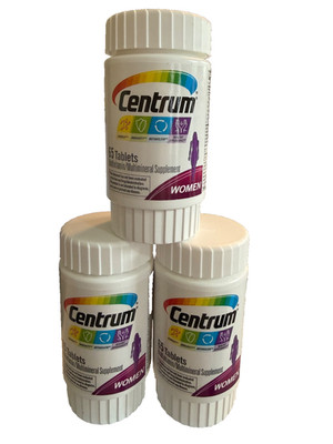 3 NEW 65ct CENTRUM WOMEN MULTI VITAMINS TABLETS SUPPORT ENERGY IMMUNITY 06/2027
