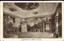 Ak St. Florian Oberösterreich, Jagdzimmer, Stifte  Wandmalereien,... - 4994682