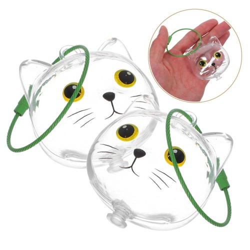2 Pcs Keyring ， Pet Hair Fillable Keychain Cat Memorial Keepsake | eBay