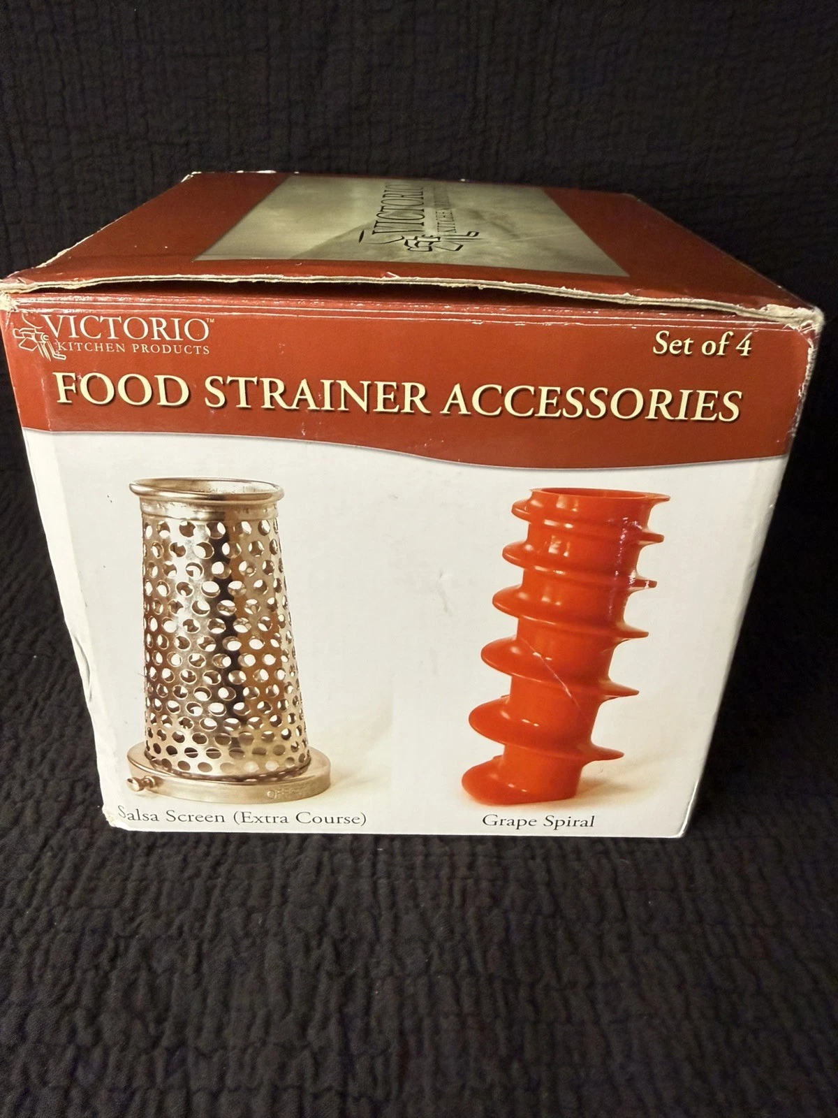 Victorio set 4 Food Strainer Accessories Salsa Berry Pumpkin Spiral w/3 Gaskets
Opens in a new windo