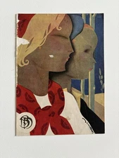 Antique Art Deco  Avant-Garde ‘Blanco y Negro’ Cover  Stylized Women & Red Scarf