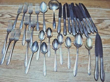 Vintage Tudor Plate Oneida Community Silverware 33 Pieces