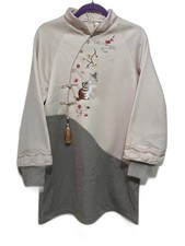 CHINESE STYLE HANFU EMBROIDERED SWEATSHIRT DRESS nwot m/l