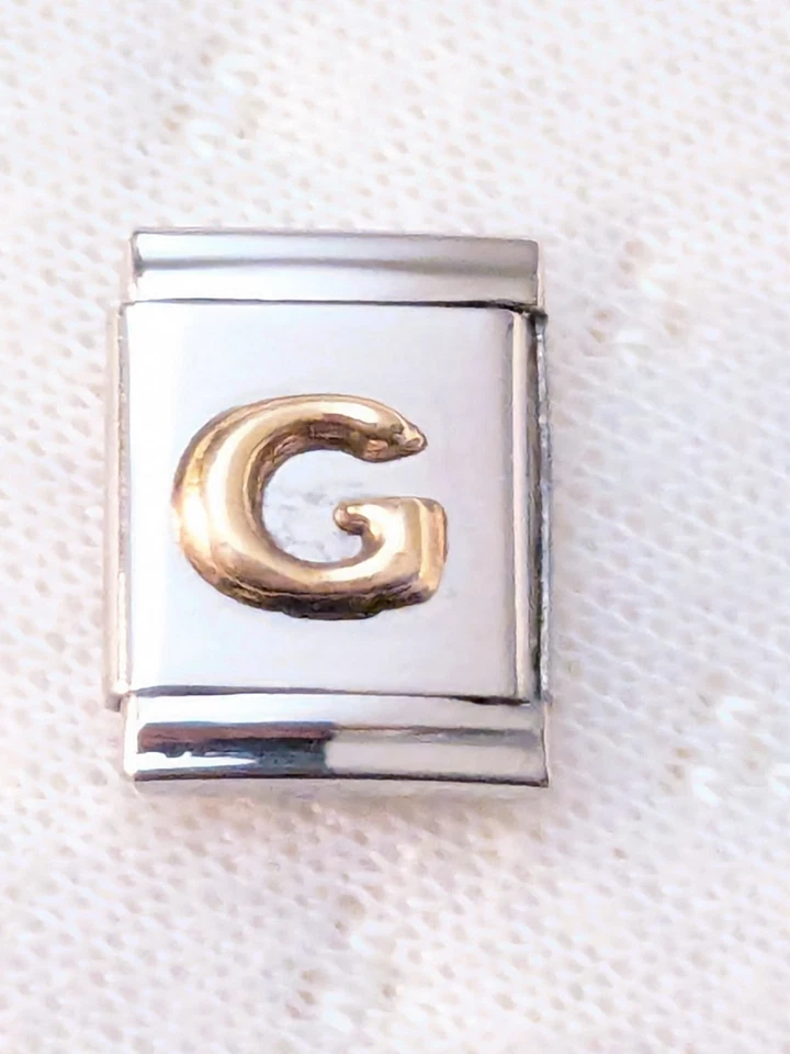 Authentic Zoppini Puffy Big Link Gold Letter G Free Shipping F76 - Image 2 of 4