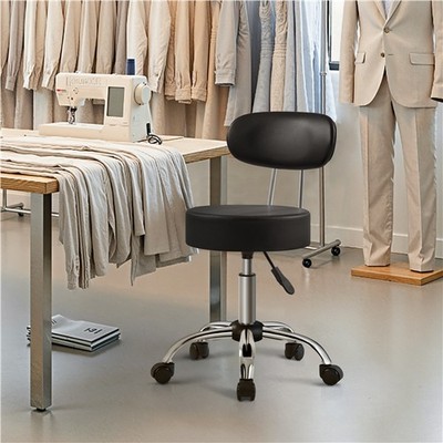 Barhocker 75,5 cm   85 cm H Barstuhl mit Rollen Arbeitshocker Drehbarer Sitz