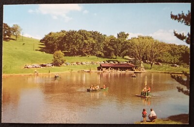 Schenk Lake Oglebay Park Wheeling West Virginia WV Watercycle Boats Postcard A16