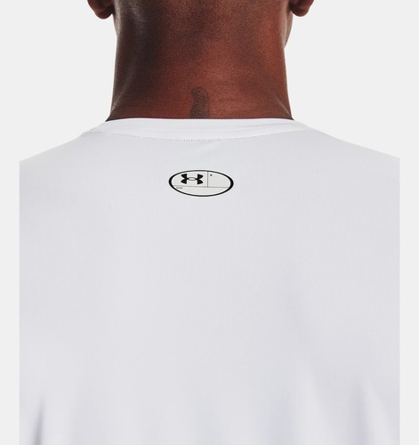Under Armour HeatGear Men's Fitted Short Sleeve Baselayer Size XL White - Picture 5 of 6