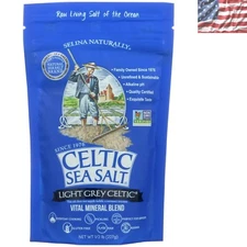 Culinary Light Grey Salt 8oz - Coarse Crystals for Authentic Taste, Gluten-Free