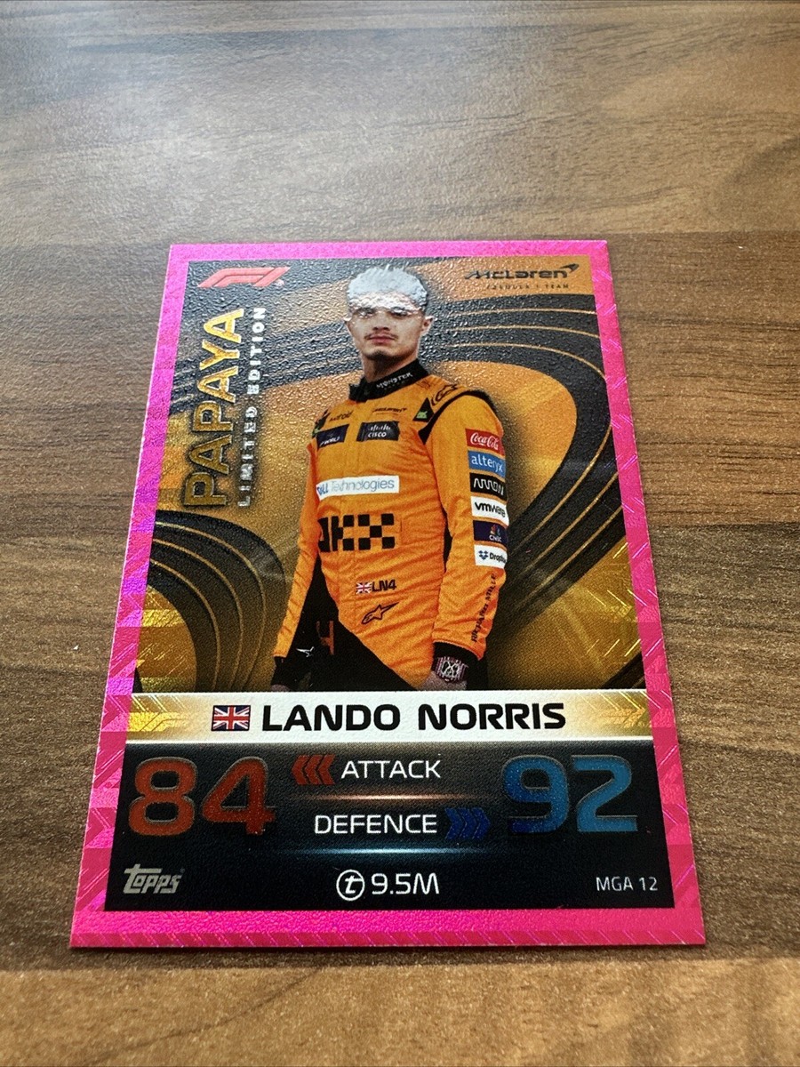Lando Norris Pink Parallel Papaya MGA12 Turbo Attax 2024 Exclusive