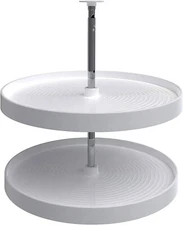 Rev-A-Shelf 2062-24-11-1 24 Inch Polymer Full Circle 2 Shelf Lazy Susan, White