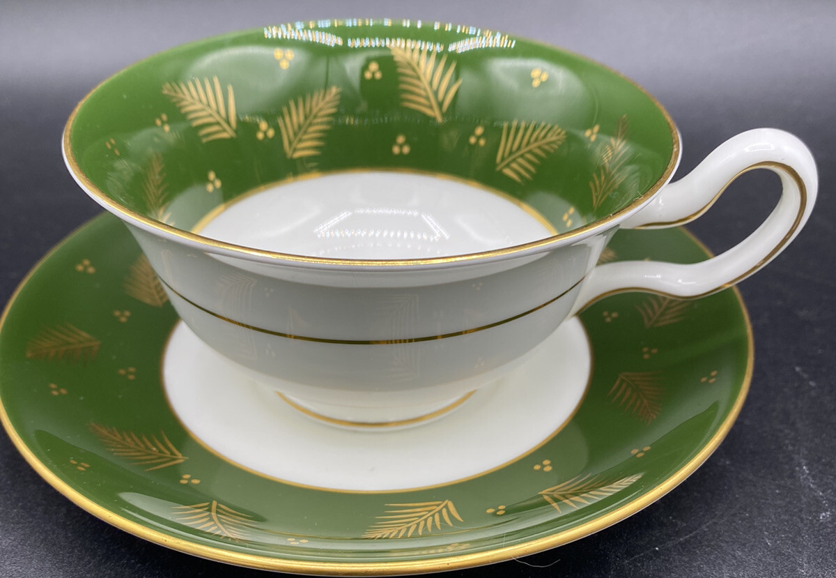 Wedgewood Windrush Green Cup and Saucer Bone China Made in England eBay