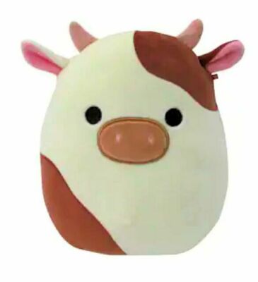 8  Ronnie Cow Squishmallow 2021 Easter Edition Brown and White RARE