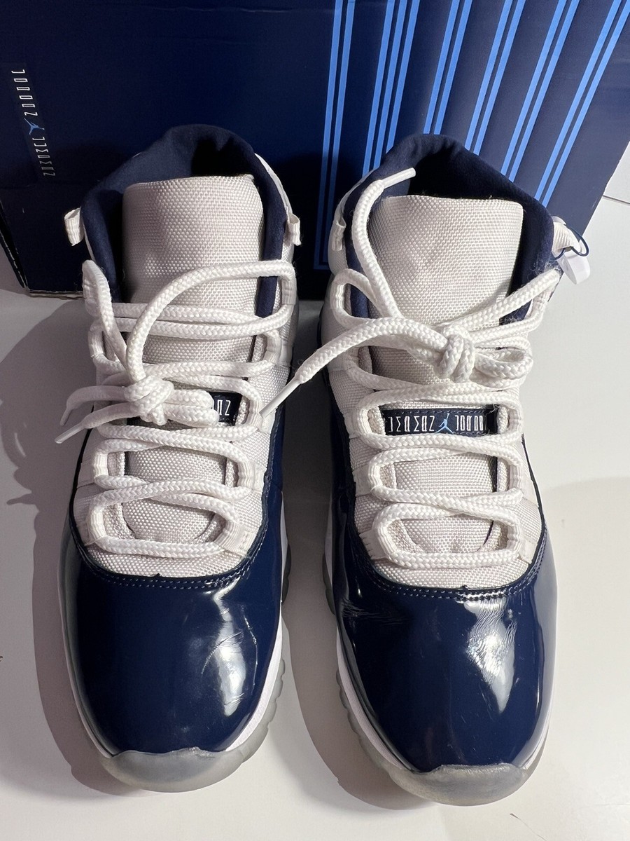 Air Jordan 11 Retro 2017 UNC Win Like 82 Men Sz 11 Blue/Wht 378037