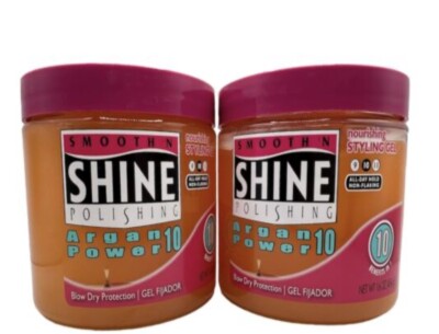 Smooth N Shine Argan Power 10 Nourishing Styling Gel 16 oz lot of 2 Schwarzkopf 