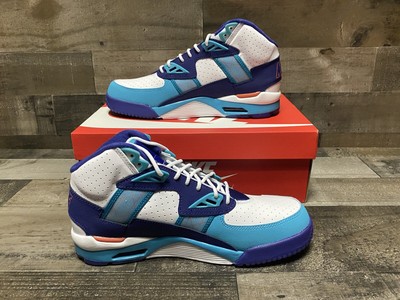 nike air trainer sc high navy blue orange