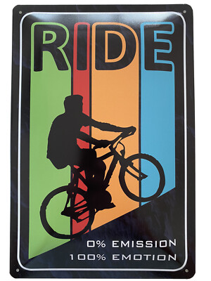 Blechschild 30 x 20 cm Ride 100% Emotion