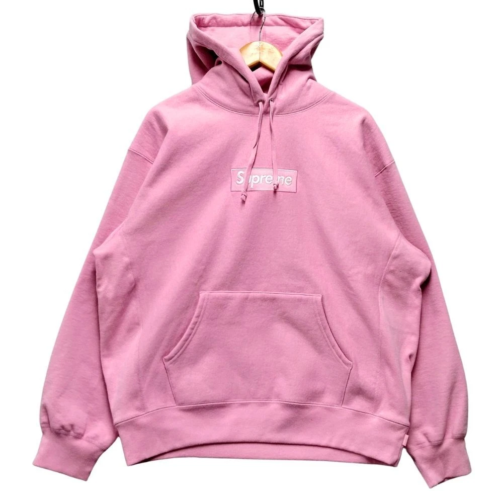 SUPREME 24AW boîte logo sweat à capuche boîte logo Parker rose L authentique / 36865