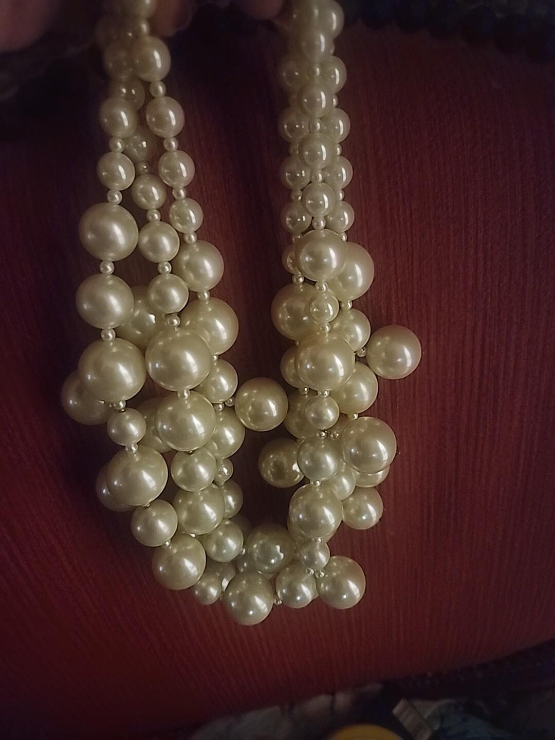Kenneth Jay Lane KJL Faux Pearl Multi Strand Bubb… - image 2