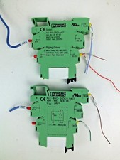 LOT OF 2 PHOENIX CONTACT PLC-BSC-24DC/1-1/ACT TERMINAL BLOCK W/ RELAY 29 61 192