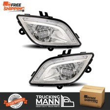 Pair Full Cree Led Fog Lights Freightliner New Cascadia 2018 Chrome Housing