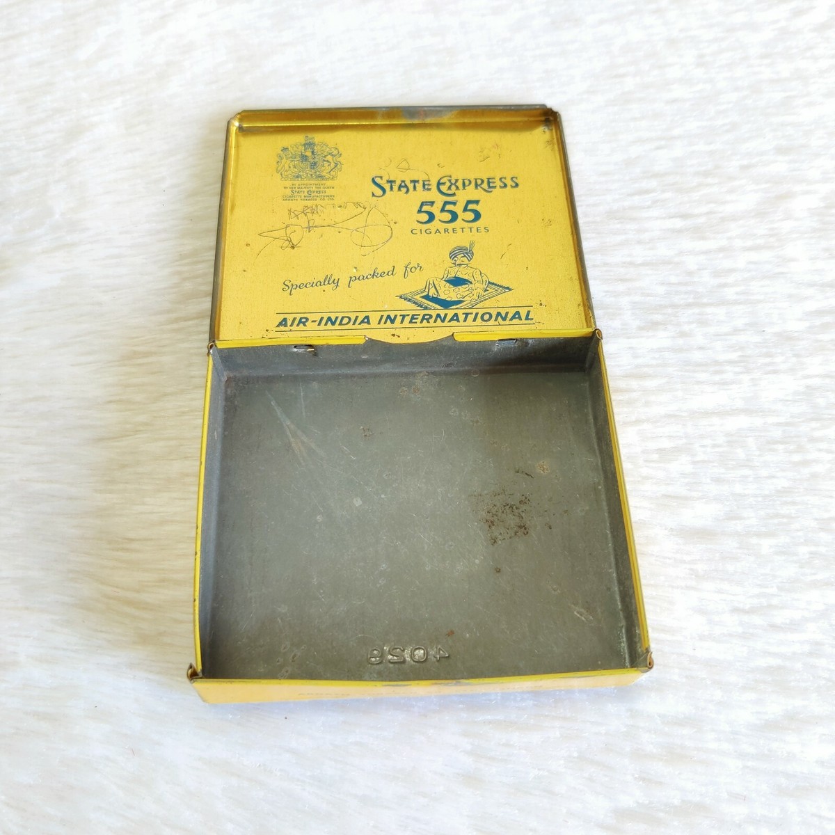 Vintage Air India International State Express 555 Cigarette Tin Box London  CG279