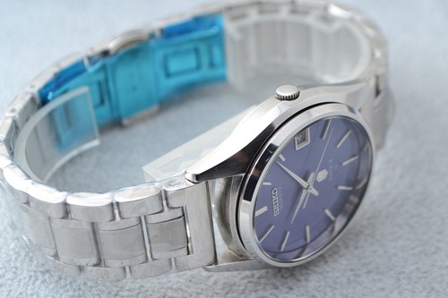 Vintage 1976 Seiko Quartz TYPE2 4622-8000 Blue Silk pattern / OH, Serviced - Picture 8 of 13