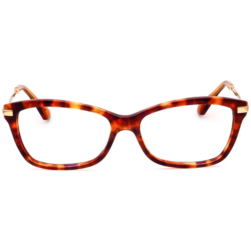 Jimmy Choo Eyeglasses 96 7VJ Havana/Orange Glitter/Gold Cat Eye Italy 52[]15 140 - Image 2 of 4