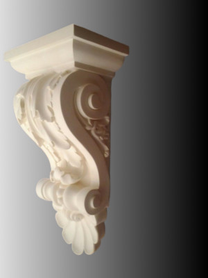 Applique Murale Corbeau En Staff – Grande Console Décorative, Fait Main