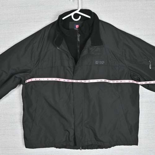 Chaps Softshell Fleece Lined Waterproof Windproof Thermal Black Rain Jacket 3XB - Picture 21 of 24