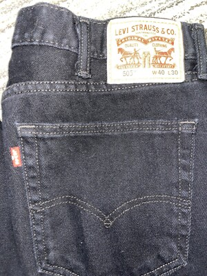 Levi Strauss 505 Men's Black Pants W 40 L 30 | eBay