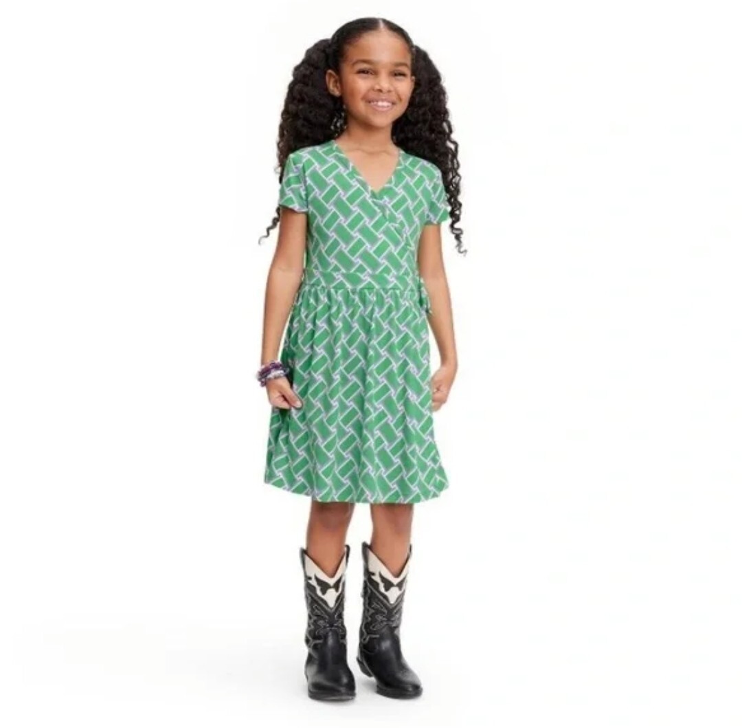 NEW DVF Diane Von Furstenberg Target Girls Short Sleeve Green Wrap Dress XL 14 | eBay NEW DVF Diane Von Furstenberg Target Girls Short Sleeve Green Wrap Dress XL 14 | eBay