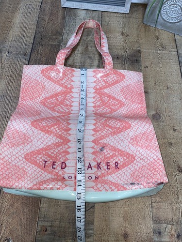 Ted Baker London snake print Vinyl Large Patent Tote Bag Handbag - Picture 8 of 11