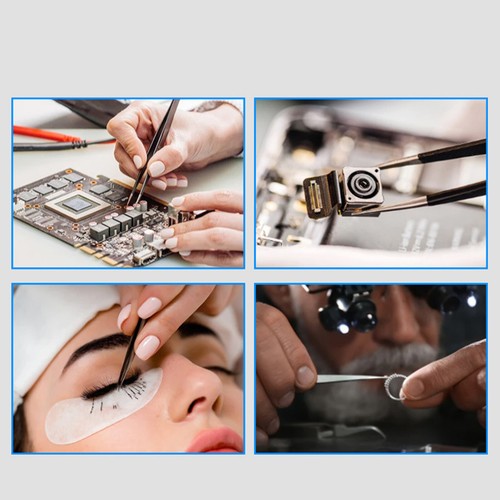 9Pcs ESD Anti-Static Tweezer Set Tweezers Maintenance Tool Stainless Steel AU - Picture 7 of 11