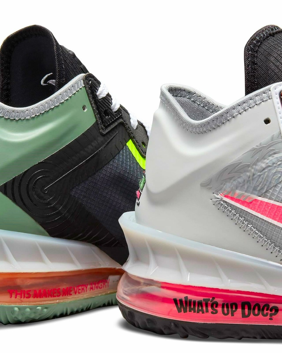 Nike LeBron 18 Low 'Bugs vs Marvin' LightSmokeGrey/Green CV7562