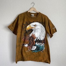 Ragtops Bald Eagle Shirt Mens Medium Made in USA Nature Patriotic Tie Dye
