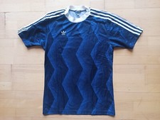 Adidas Vintage Jersey 80s 90s WEST GERMANY Template Blank Blue Pattern Shirt M