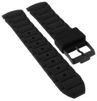 Jacques Lemans Chronograph Uhrenarmband Schwarz Silikon KC-104B KC-104