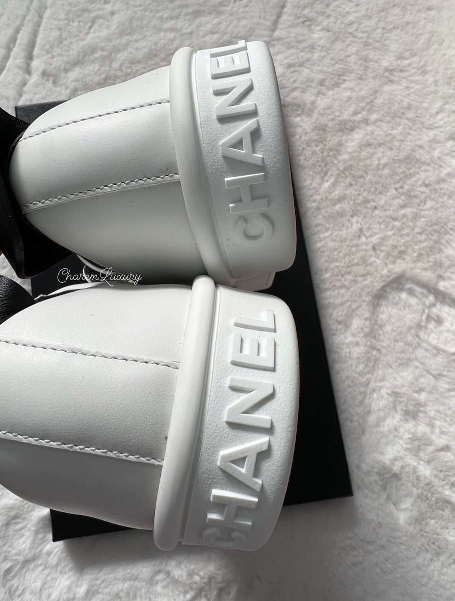 CHANEL 36 23.0 バレリーナシューズ クリア 白 袋付/ED77 $_12.JPG?set_id=880000500F