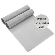 2Pcs 60 Mesh Stainless Steel Roll 16x50 inches for DIY, Garden, Vent Cover