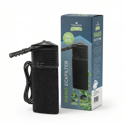 NatureHolic Nano Eckfilter – Der Garnelenfilter - 100% Garnelen- & babysicher