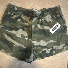 Old Navy Girls Cut-Off Camouflage Shorts Elastic Waist Drawstring Pockets Size L