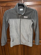 Columbia Boys' Steens Mountain II Fleece Jacket in a Grey Colorway Size M EUC