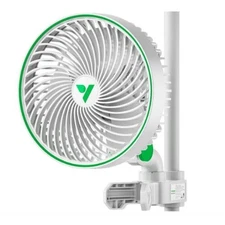 VIVOSUN AeroWave E6,White Grow Tent Oscillating Clip On Fan 6 inch,EC Motor