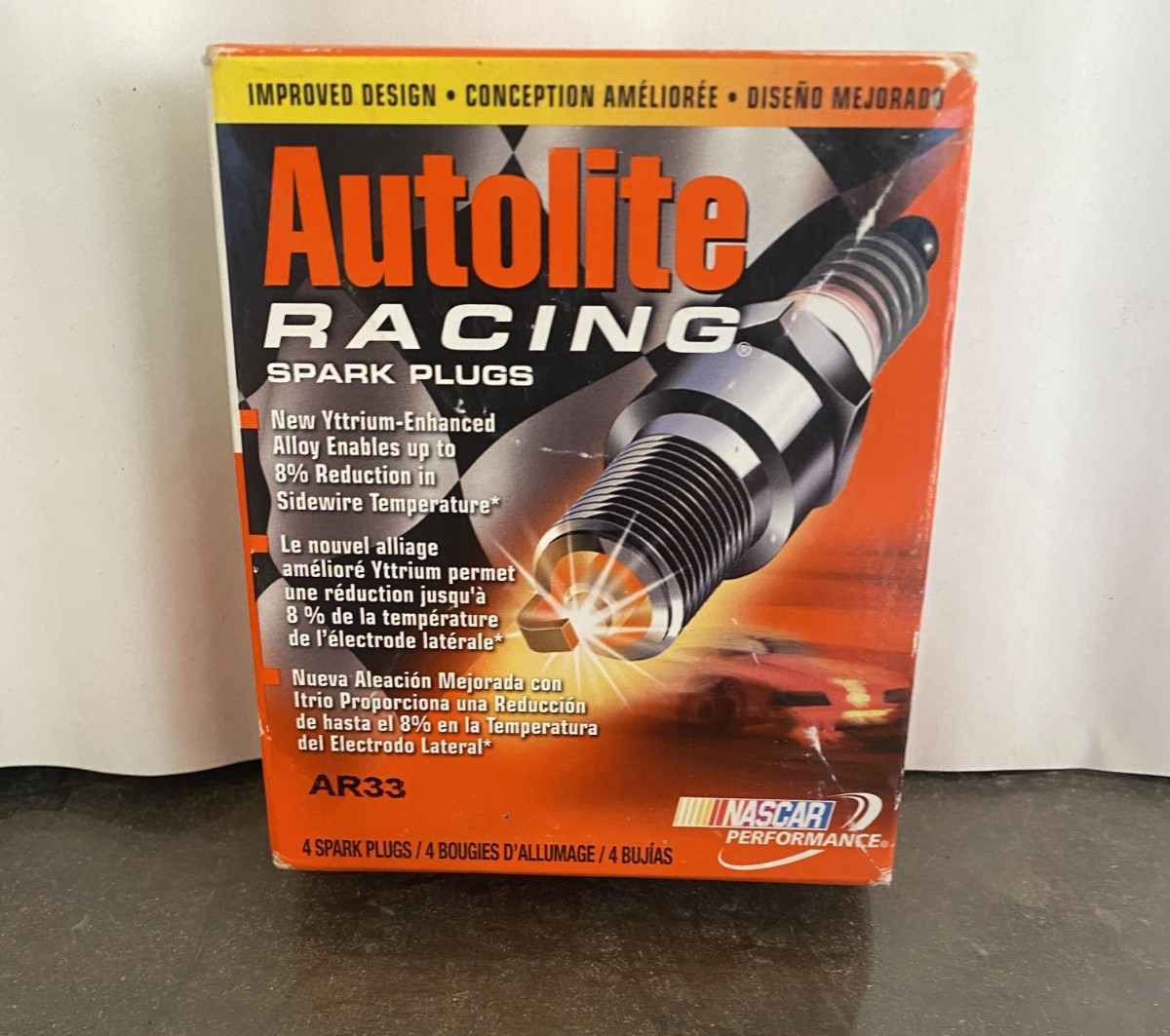 AUTOLITE RACING SPARK PLUG AR33 18 mm Thread 0.460 in Reach Tapered Seat LOT OF8