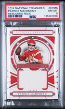 2024 NATIONAL TREASURES HEIRLOOMS RELICS #HPMS PATRICK MAHOMES II 8/49 PSA 8