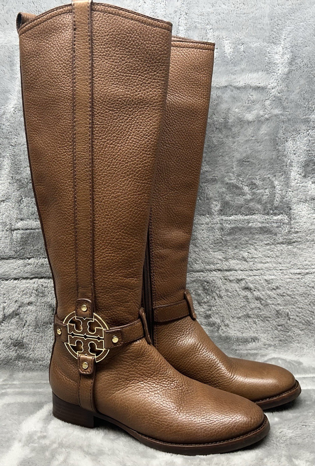 Tory Burch Brown Leather Knee High Riding Boots Women’s 5.5 | thumbnail 19