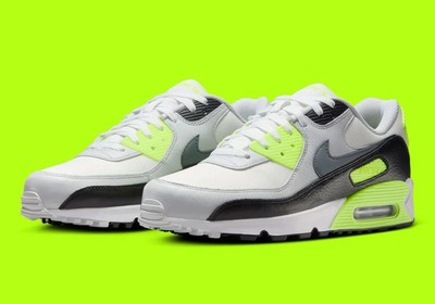 Nike Air Max 90 GTX Gore-Tex White Cool Grey Volt Shoes FD5810-102