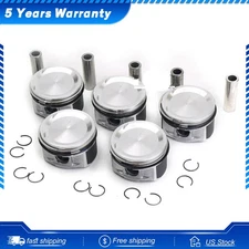 5X Pistons & Rings Set 83mm for 2.5L Volvo C30 S40 C70 V50 S60 XC90 V70 S80 XC70
