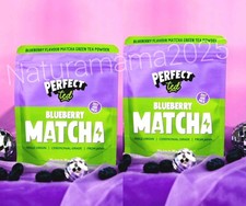 2x Perfect Ted Matcha Latte Powder 75g - Blueberry - Organic Ceremonial Grade
